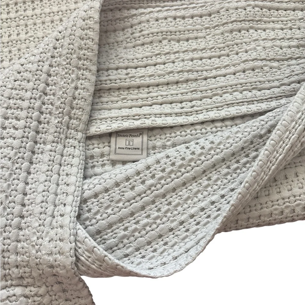 Texteis Penedo, Euro Waffle Pillow Sham, 30”x32”, 100% Cotton, Made In Portugal - Picture 3 of 5